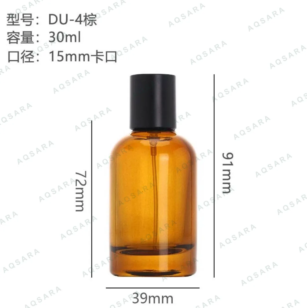 Botol Parfum kaca 30 ml leher 15 mm — DU-4 brown