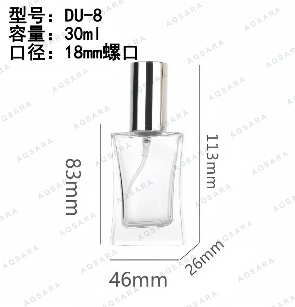 Botol Parfum kaca 30 ml leher 18 mm — DU-8
