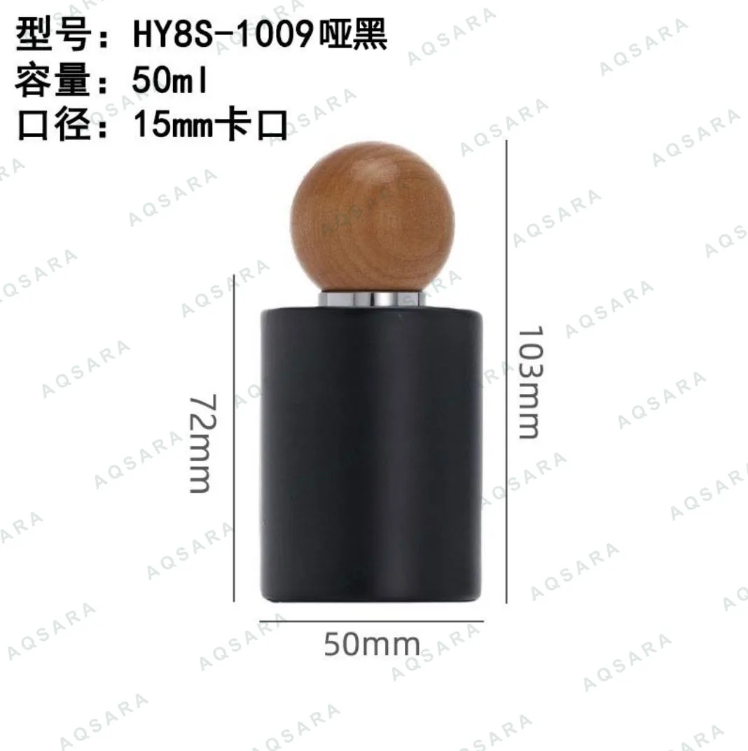 Botol Parfum kaca leher 15 mm — HY8S-1009 matte black