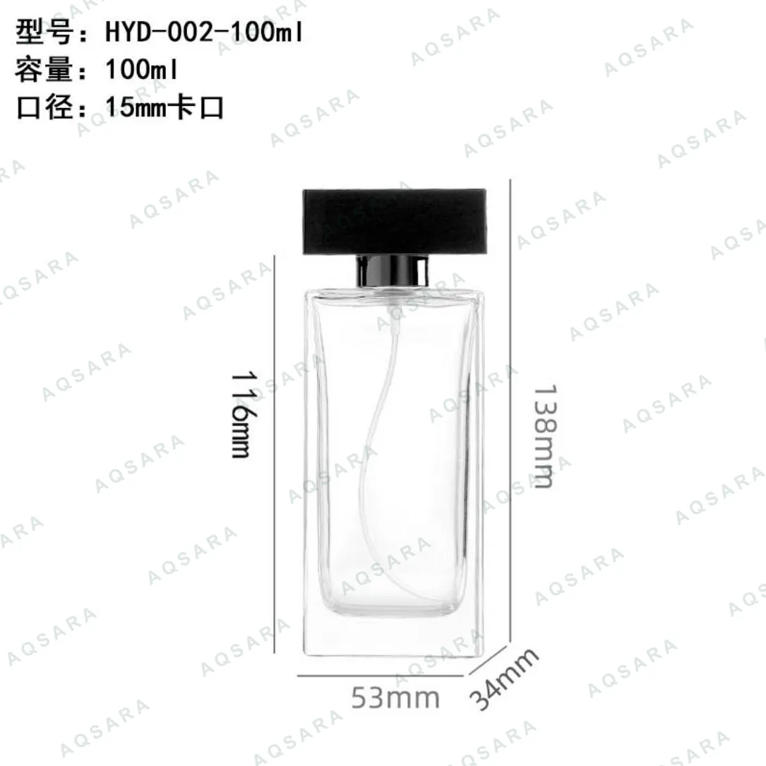 Botol Parfum kaca 100 ml leher 15 mm — HYD-002-100ml