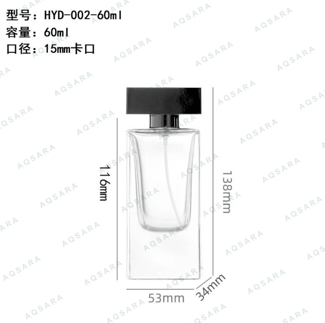 Botol Parfum kaca 60 ml leher 15 mm — HYD-002-60ml