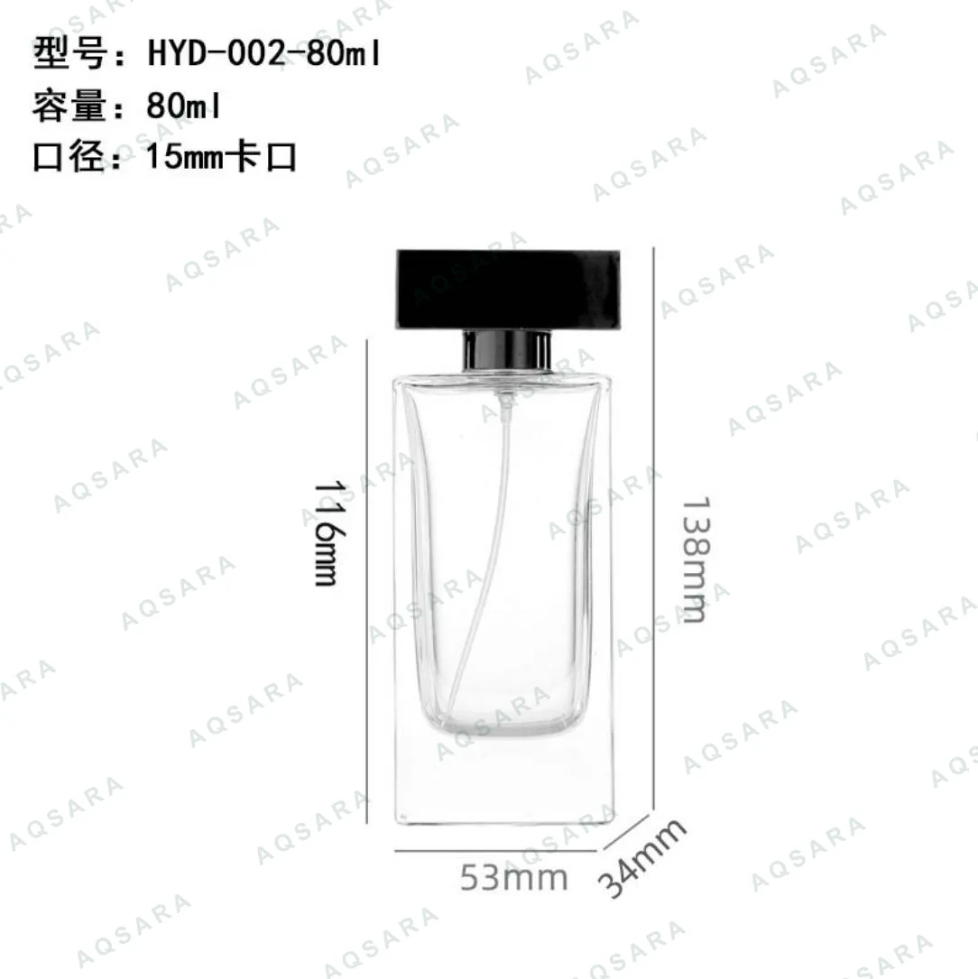Botol Parfum kaca 80 ml leher 15 mm — HYD-002-80ml