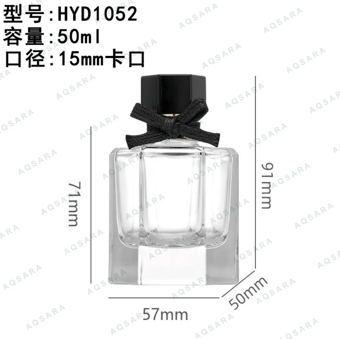 Botol Parfum kaca leher 15 mm — HYD-1052