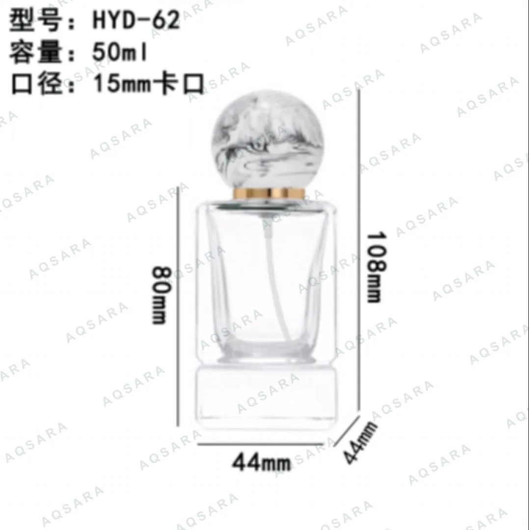 Botol Parfum kaca 50 ml leher 15 mm — HYD-62