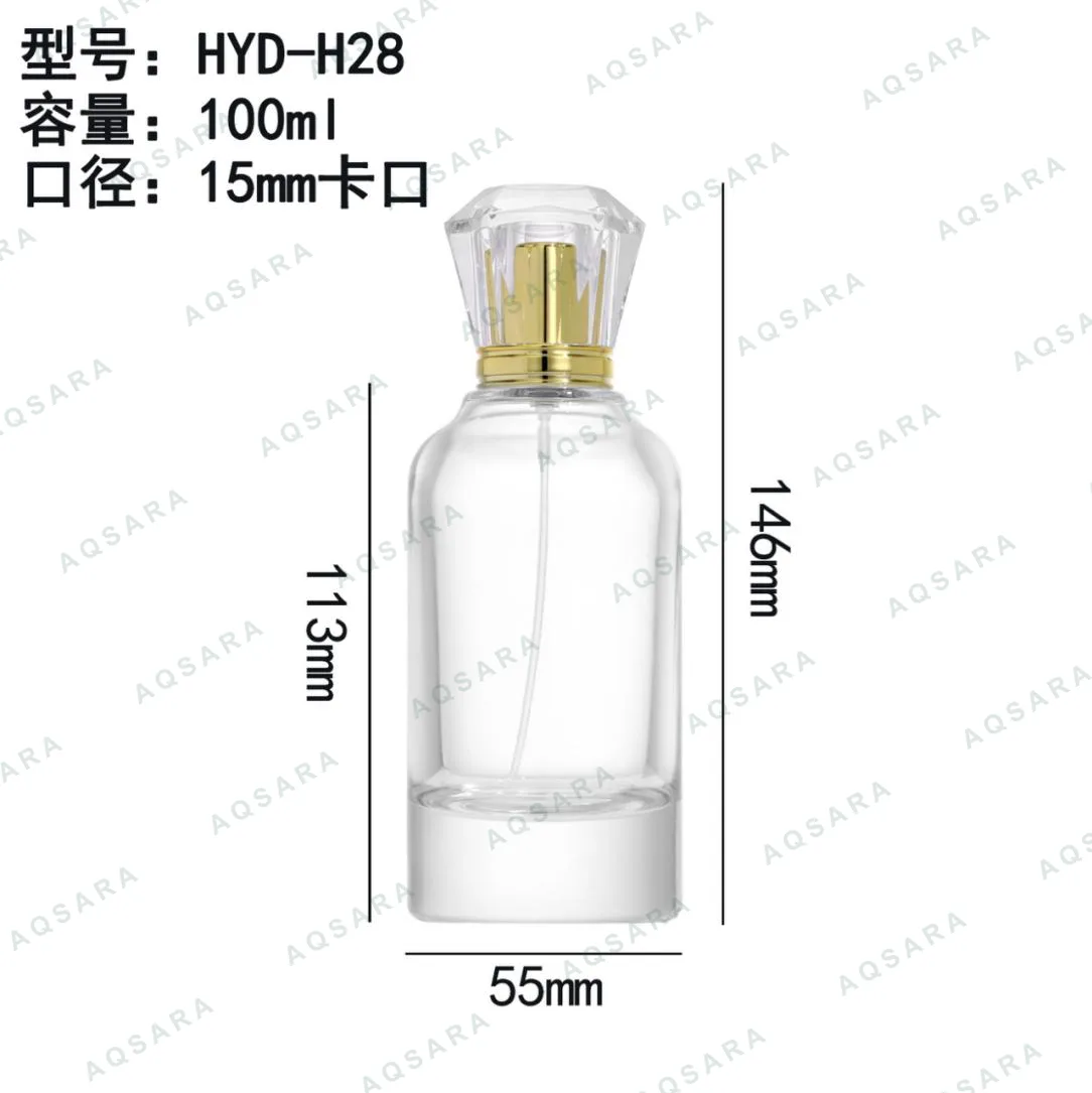 Botol Parfum kaca 100 ml leher 15 mm — HYD-H28