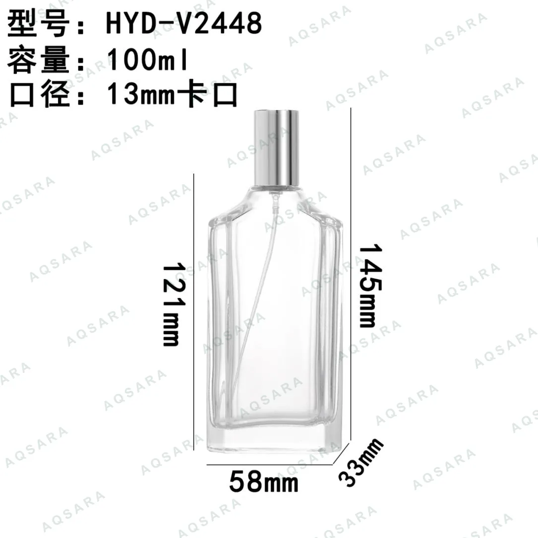 Botol Parfum kaca 100 ml leher 13 mm — HYD-V2448