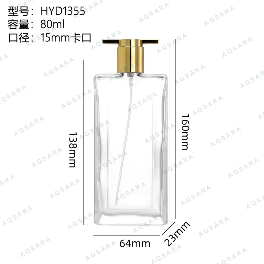 Botol Parfum kaca 80 ml — HYD1355