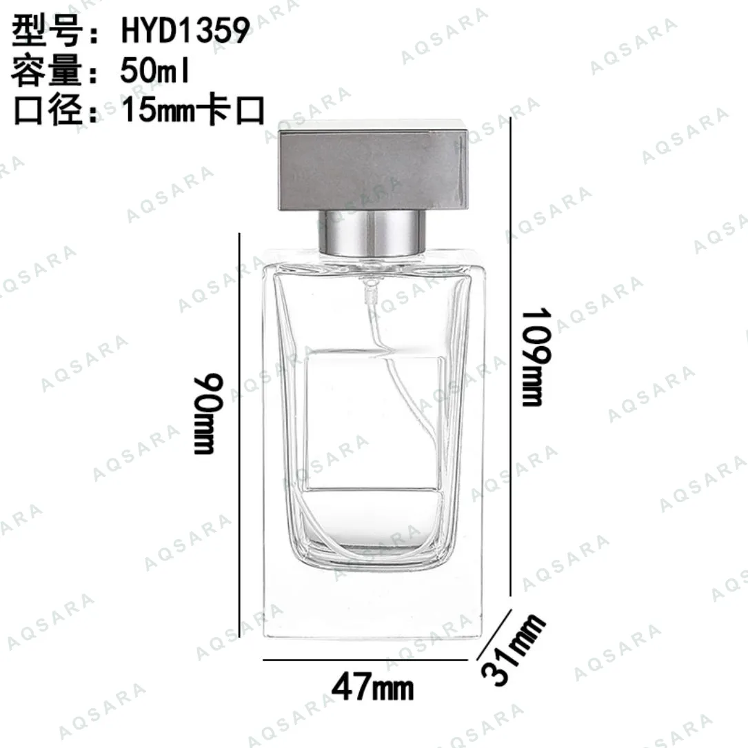 Botol Parfum kaca 50 ml leher 15 mm — HYD1359
