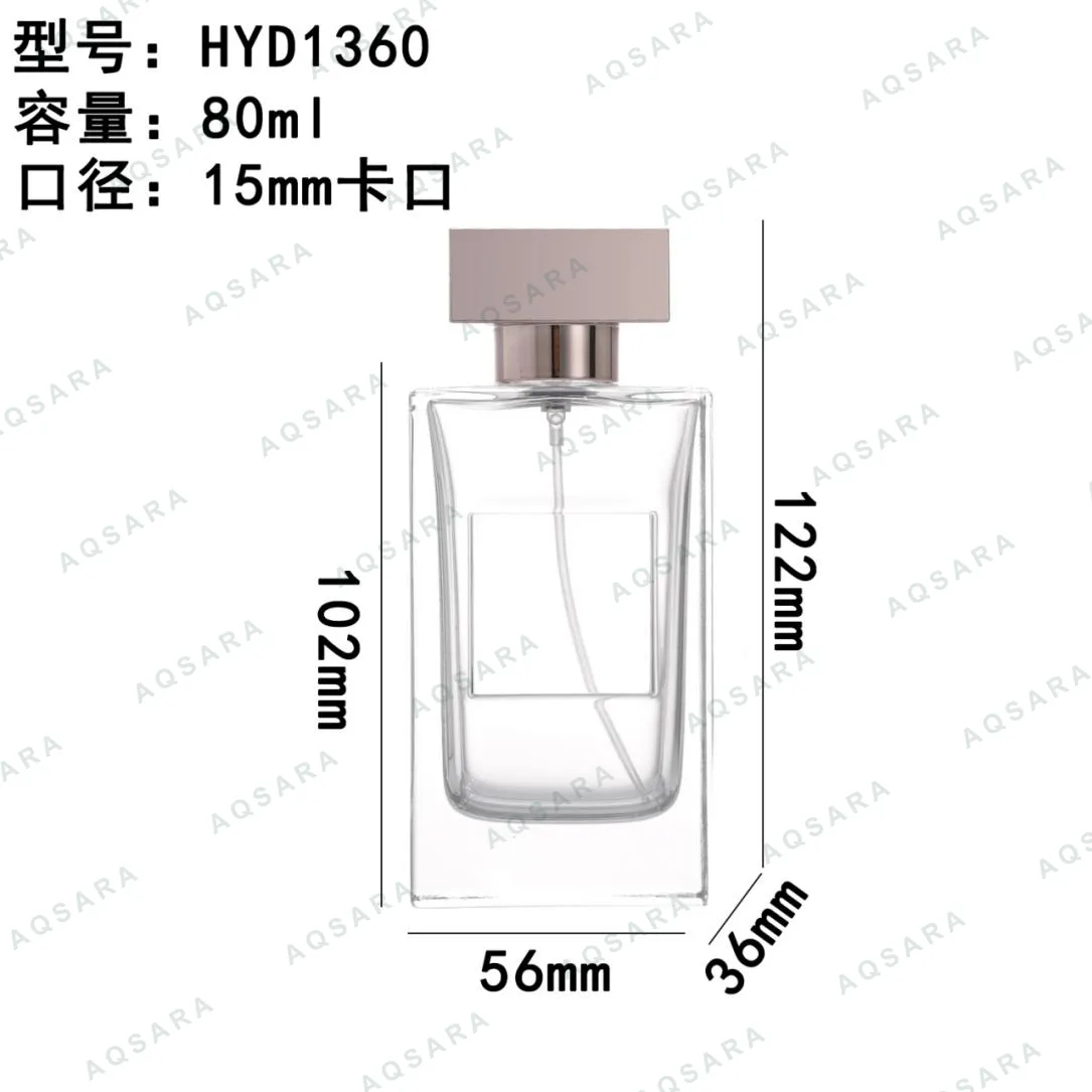 Botol Parfum kaca 80 ml leher 15 mm — HYD1360