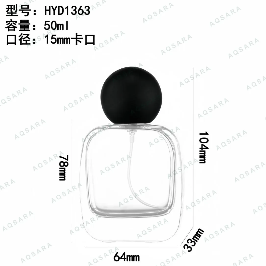 Botol Parfum kaca 50 ml leher 15 mm — HYD1363
