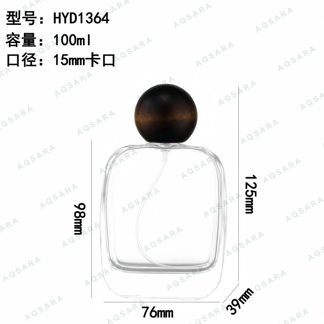 Botol Parfum kaca 100 ml leher 15 mm — HYD1364