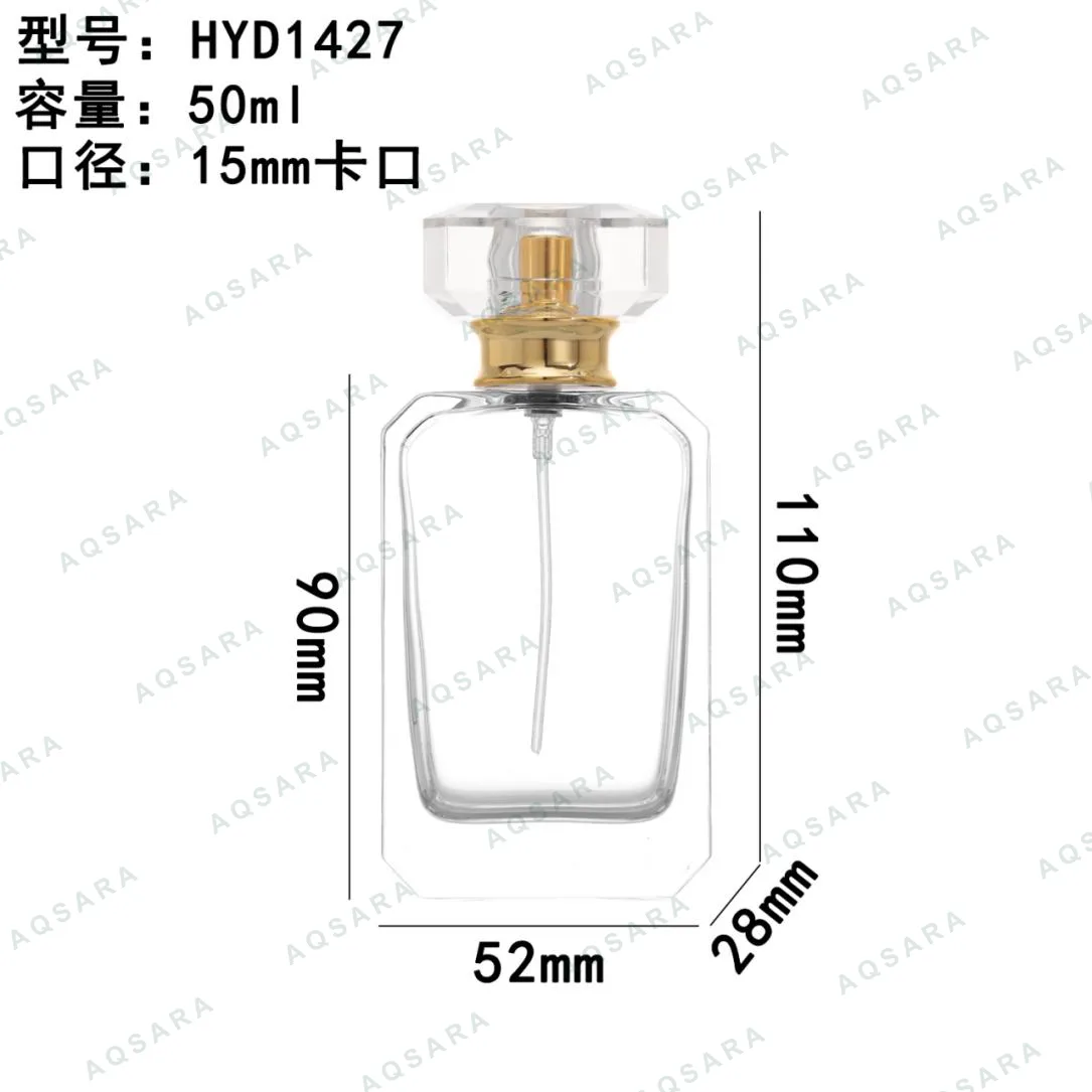 Botol Parfum kaca 50 ml leher 15 mm — HYD1427