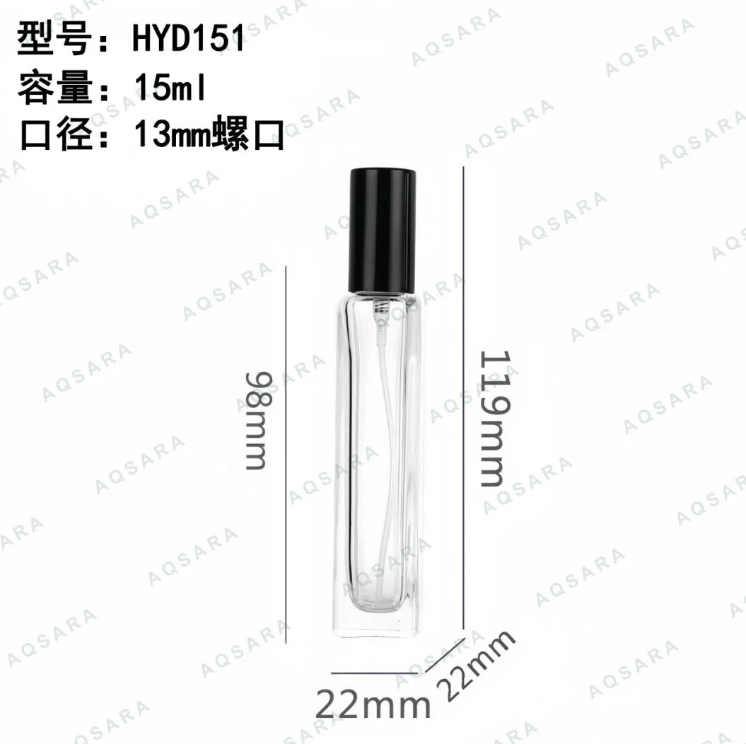 Botol Parfum kaca 15 ml leher 13 mm — HYD151