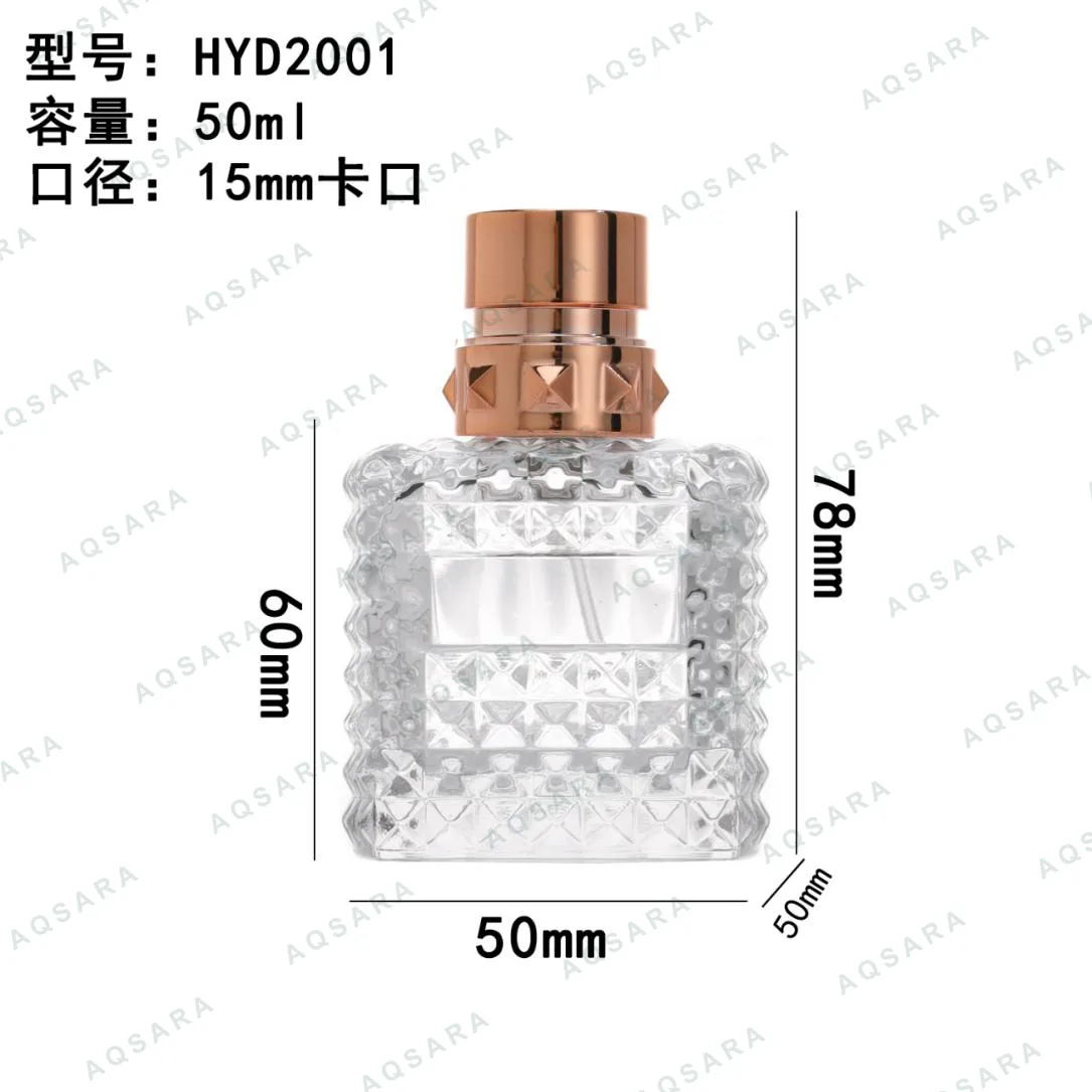 Botol Parfum kaca 50 ml leher 15 mm — HYD2001