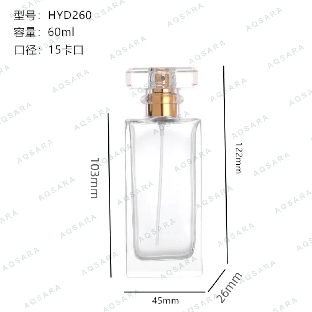 Botol Parfum kaca 60 ml leher 15 mm — HYD260