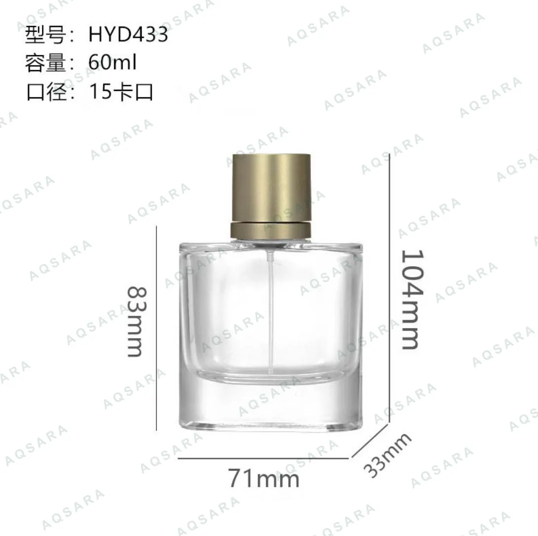 Botol Parfum kaca 60 ml leher 15 mm — HYD433