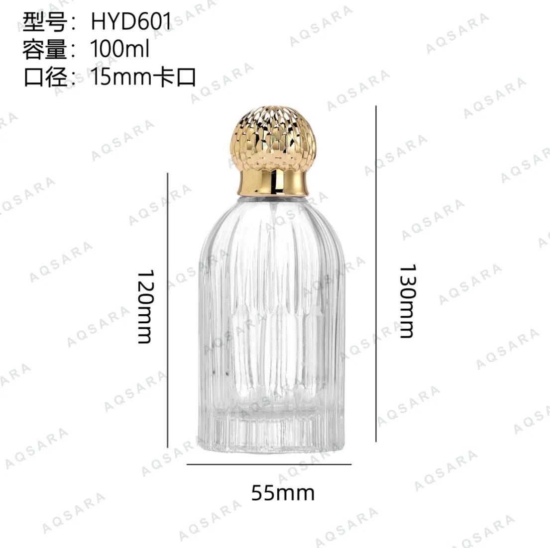 Botol Parfum kaca 100 ml — HYD601