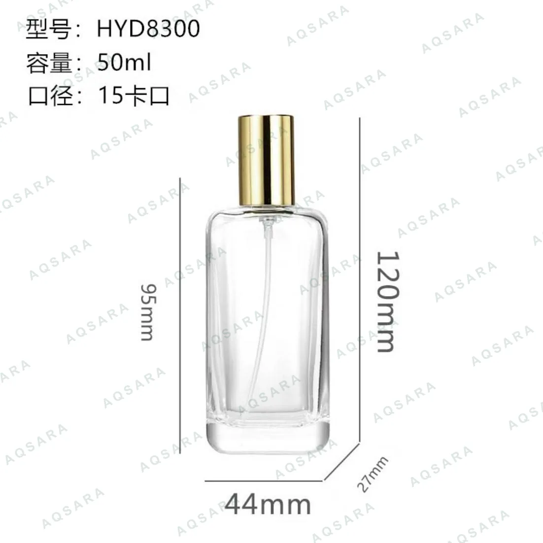 Botol Parfum kaca leher 15 mm — HYD8300