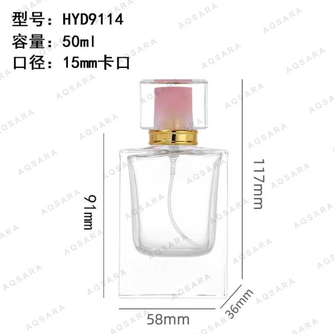 Botol Parfum kaca 50 ml leher 15 mm — HYD9114