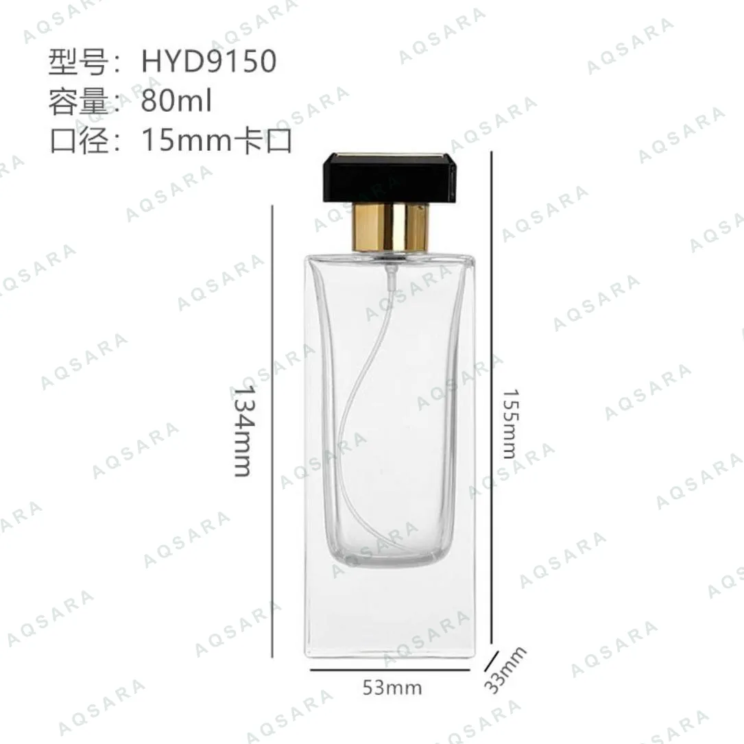 Botol Parfum kaca 80 ml leher 15 mm — HYD9150