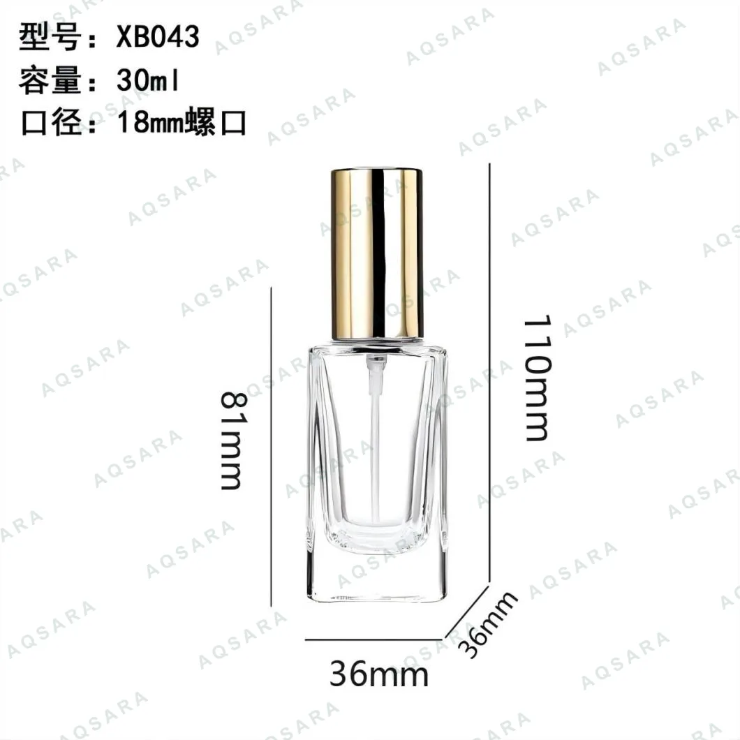 Botol Parfum kaca 30 ml leher 18 mm — XB043