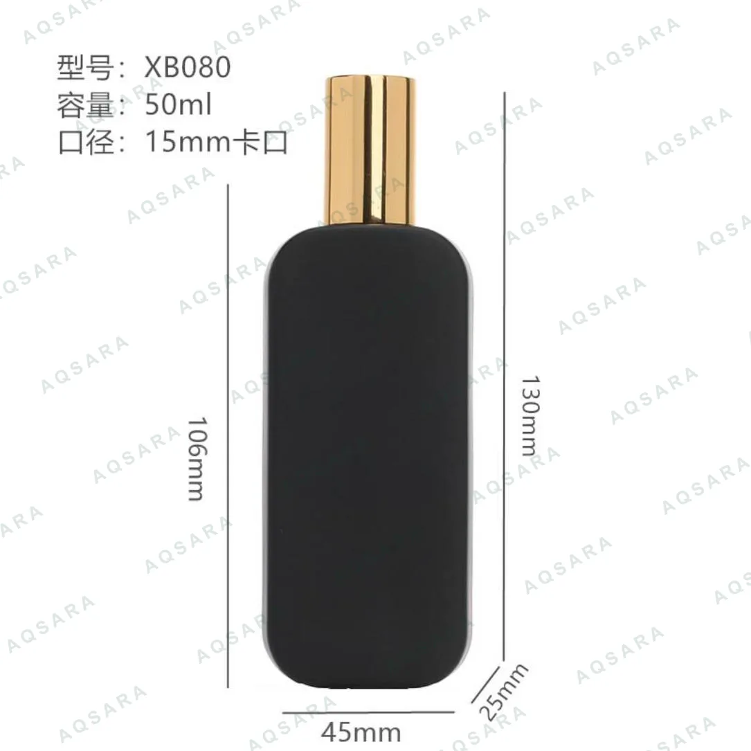 Botol Parfum kaca leher 15 mm — XB080 matte black