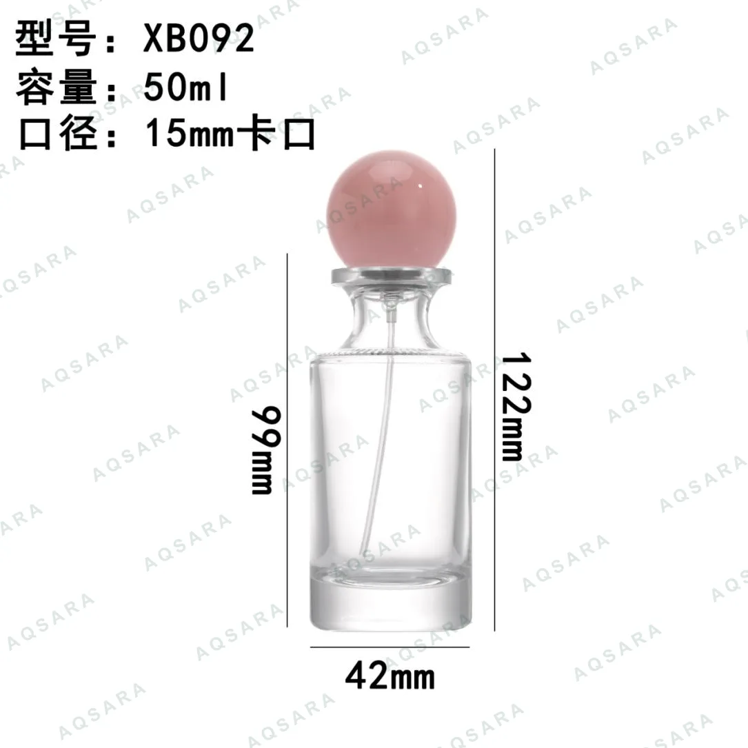 Botol Parfum kaca 50 ml leher 15 mm — XB092