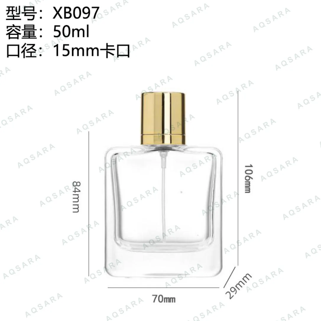 Botol Parfum kaca 50 ml leher 15 mm — XB097