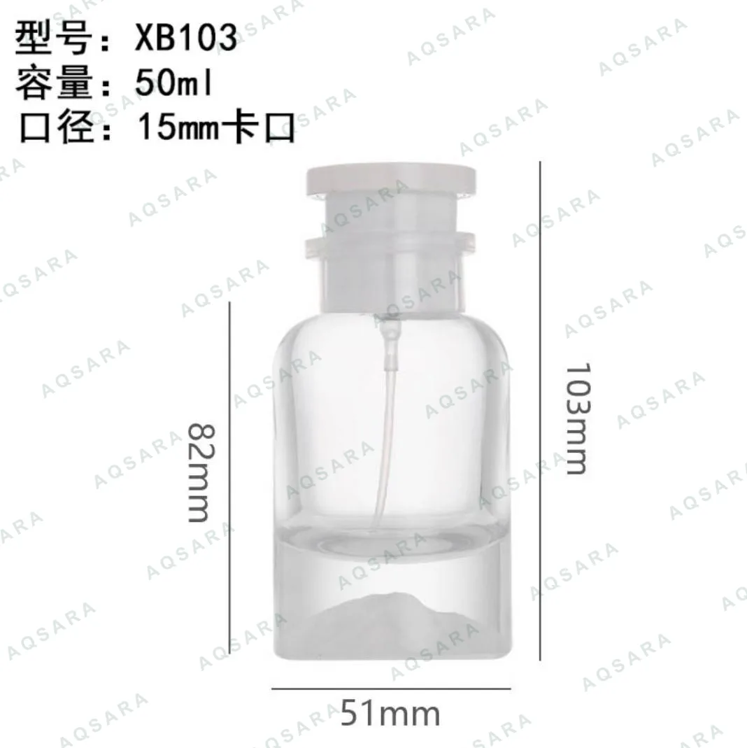 Botol Parfum kaca 50 ml leher 15 mm — XB103( white )