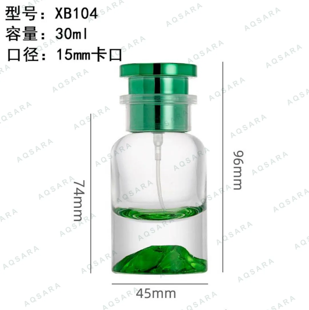 Botol Parfum kaca 30 ml leher 15 mm — XB104( green )