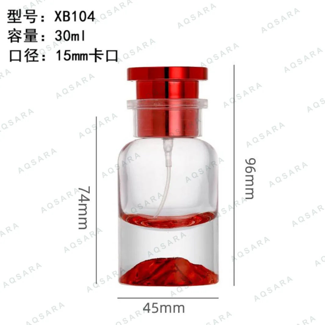 Botol Parfum kaca 30 ml leher 15 mm — XB104( red )