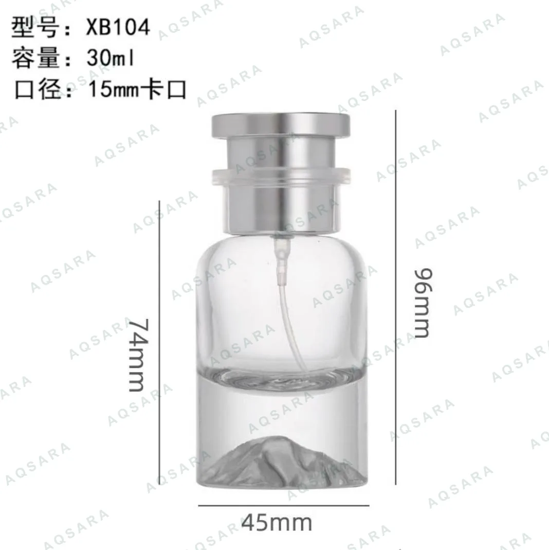 Botol Parfum kaca 30 ml leher 15 mm — XB104( silver )