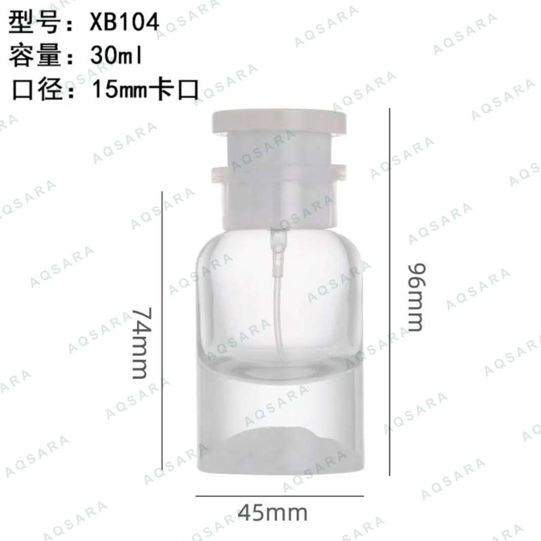 Botol Parfum kaca 30 ml leher 15 mm — XB104( white )