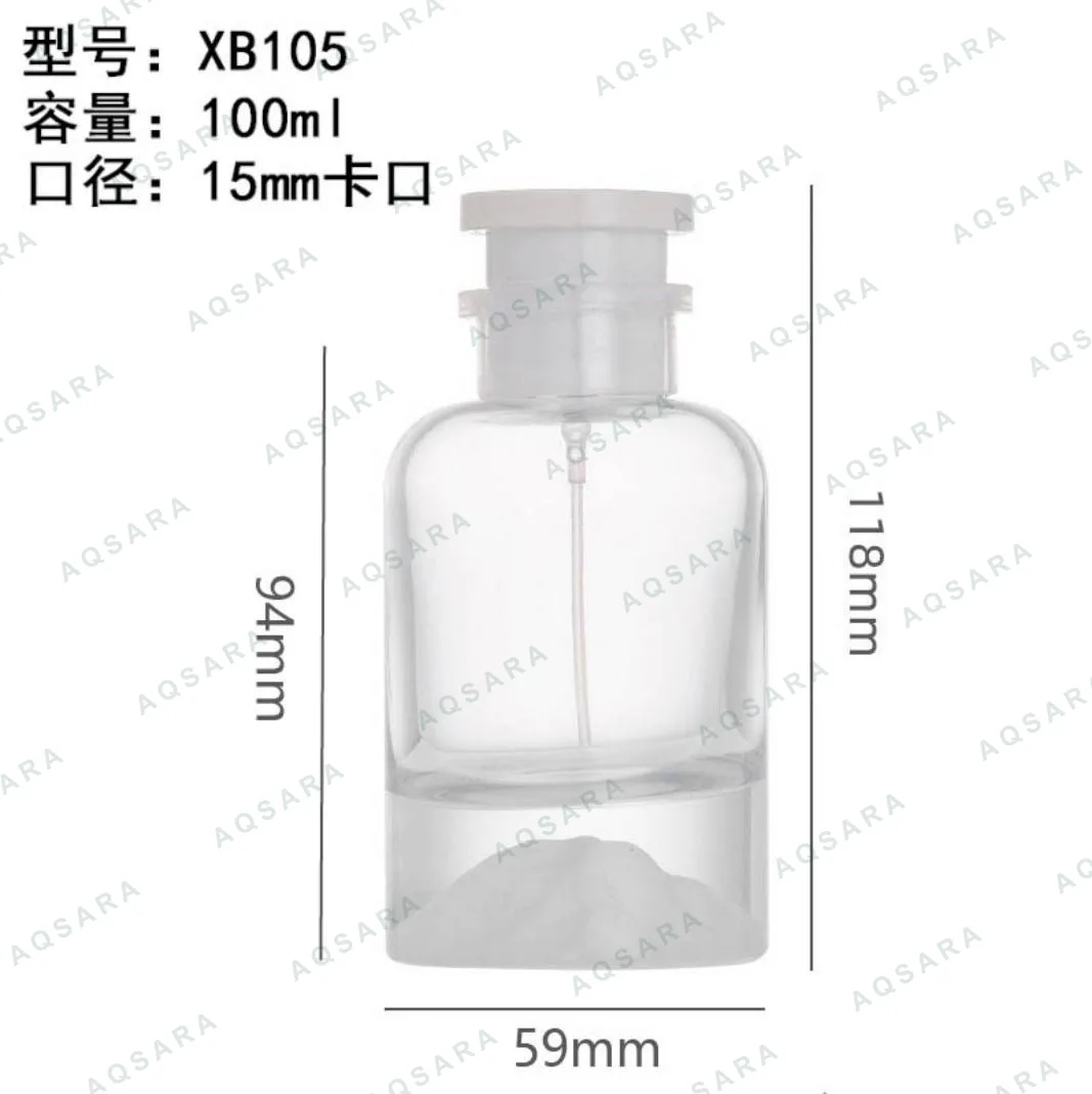 Botol Parfum kaca 100 ml leher 15 mm — XB105( white )