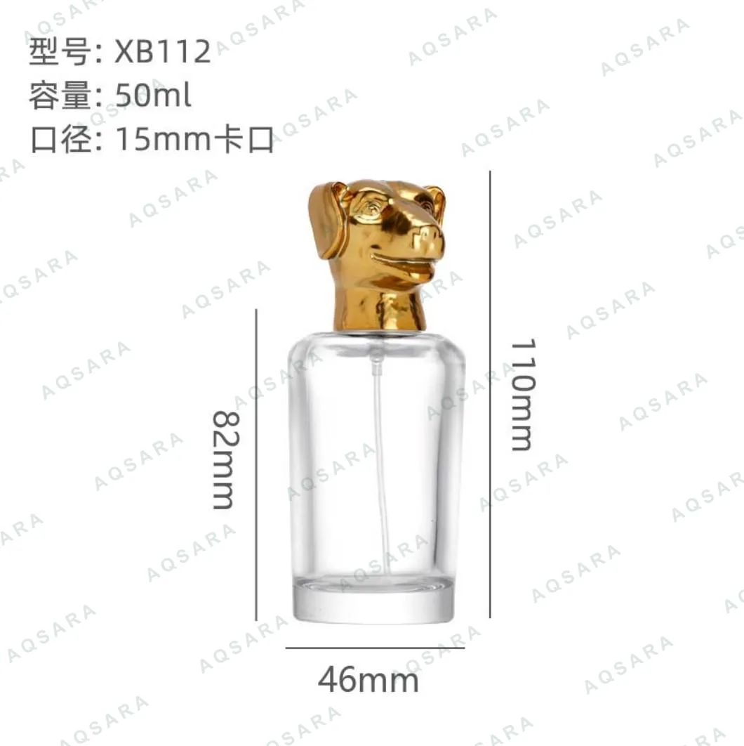 Botol Parfum kaca 50 ml leher 15 mm — XB112 dog
