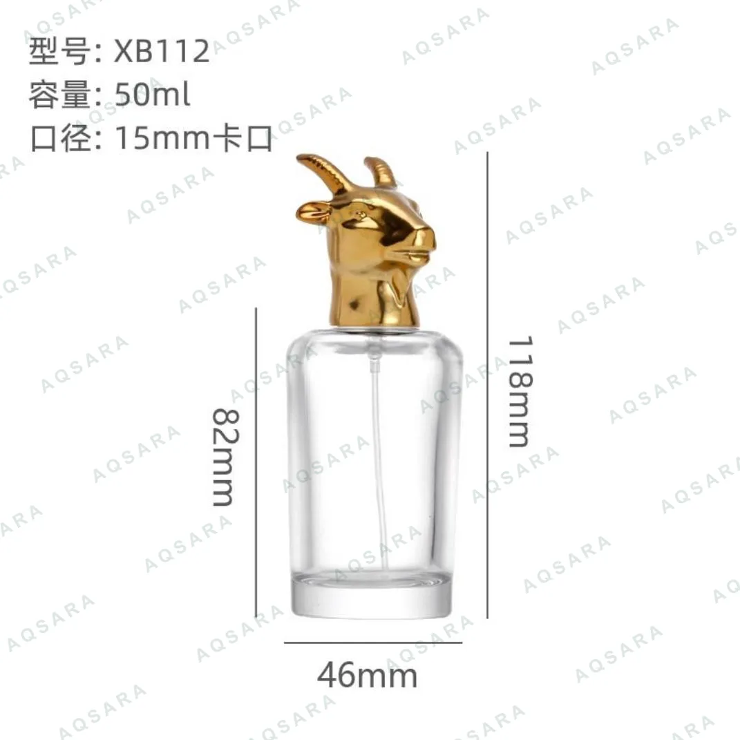 Botol Parfum kaca 50 ml leher 15 mm — XB112 goat