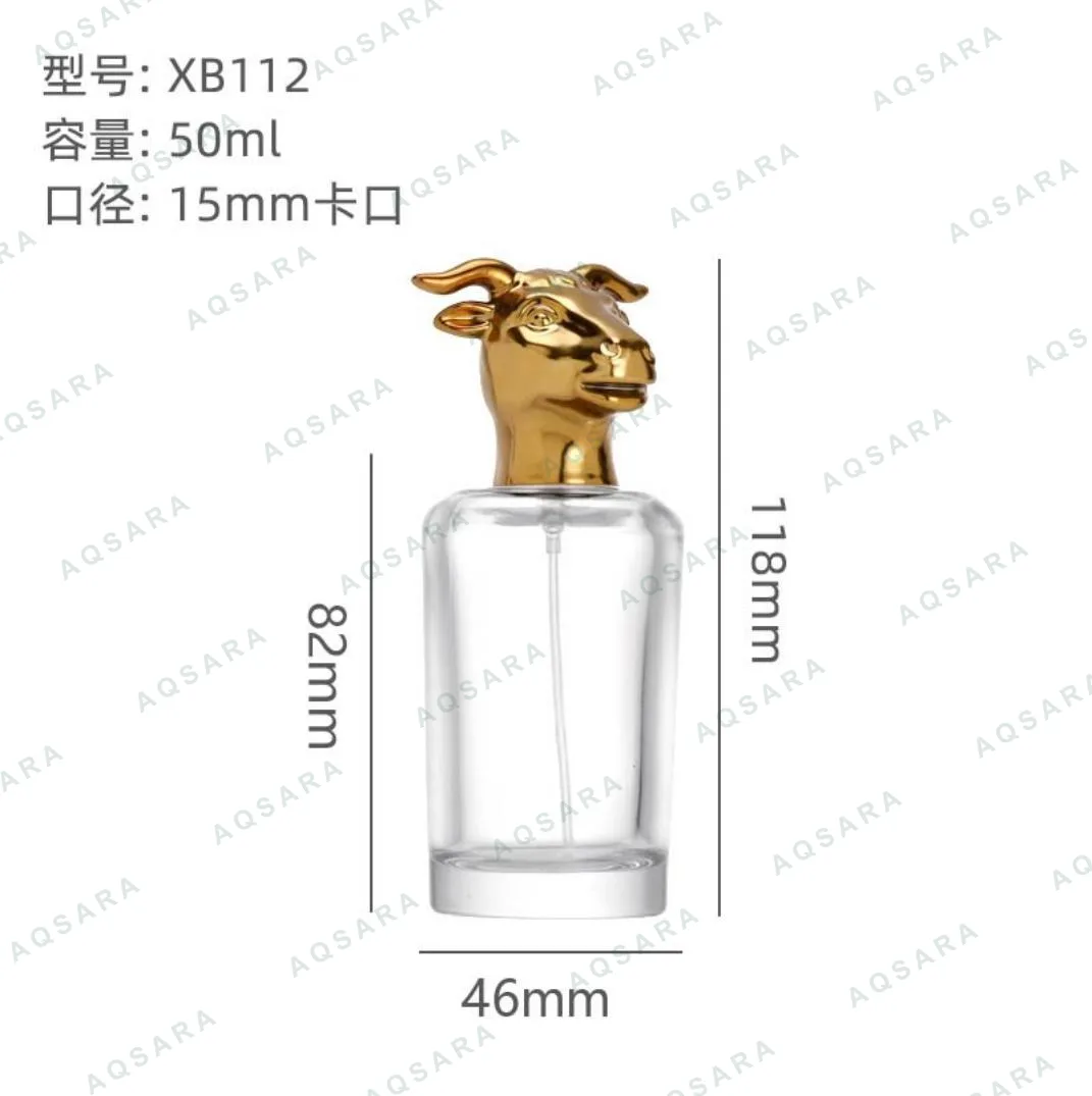 Botol Parfum kaca 50 ml leher 15 mm — XB112 ox