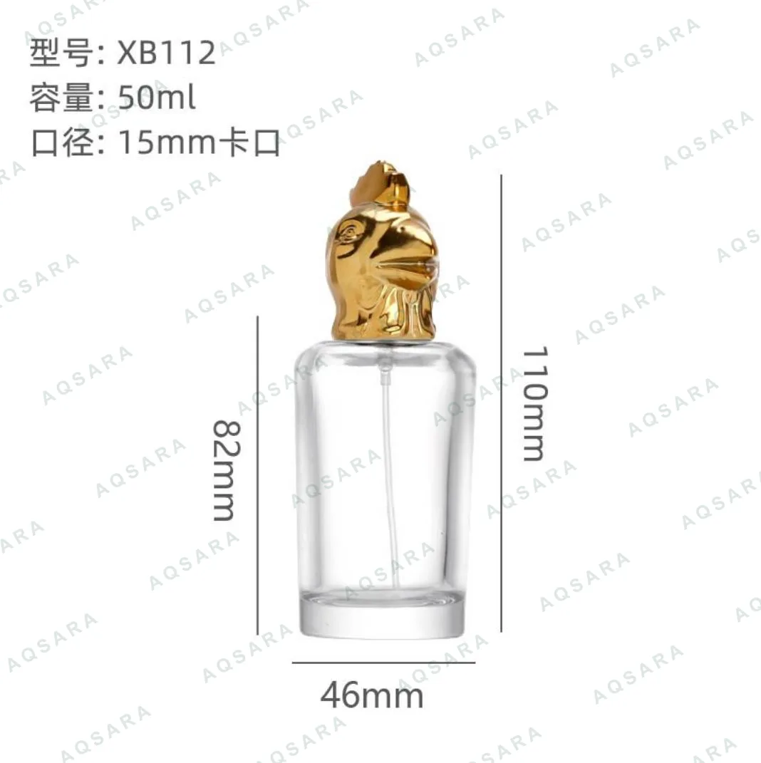 Botol Parfum kaca 50 ml leher 15 mm — XB112 rooster