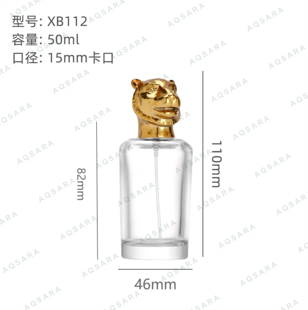 Botol Parfum kaca 50 ml leher 15 mm — XB112 tiger
