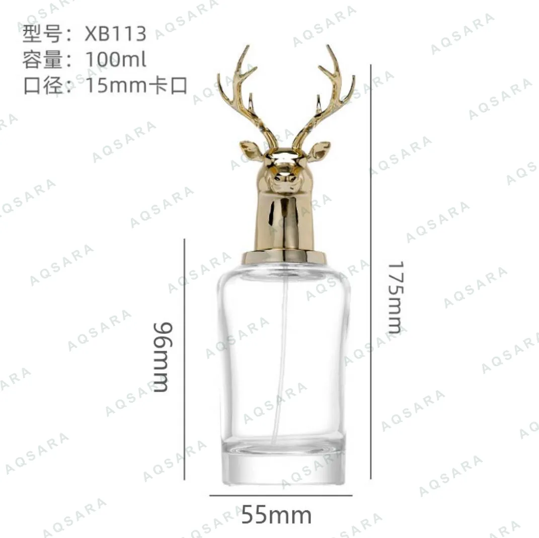 Botol Parfum kaca 100 ml leher 15 mm — XB113 deer