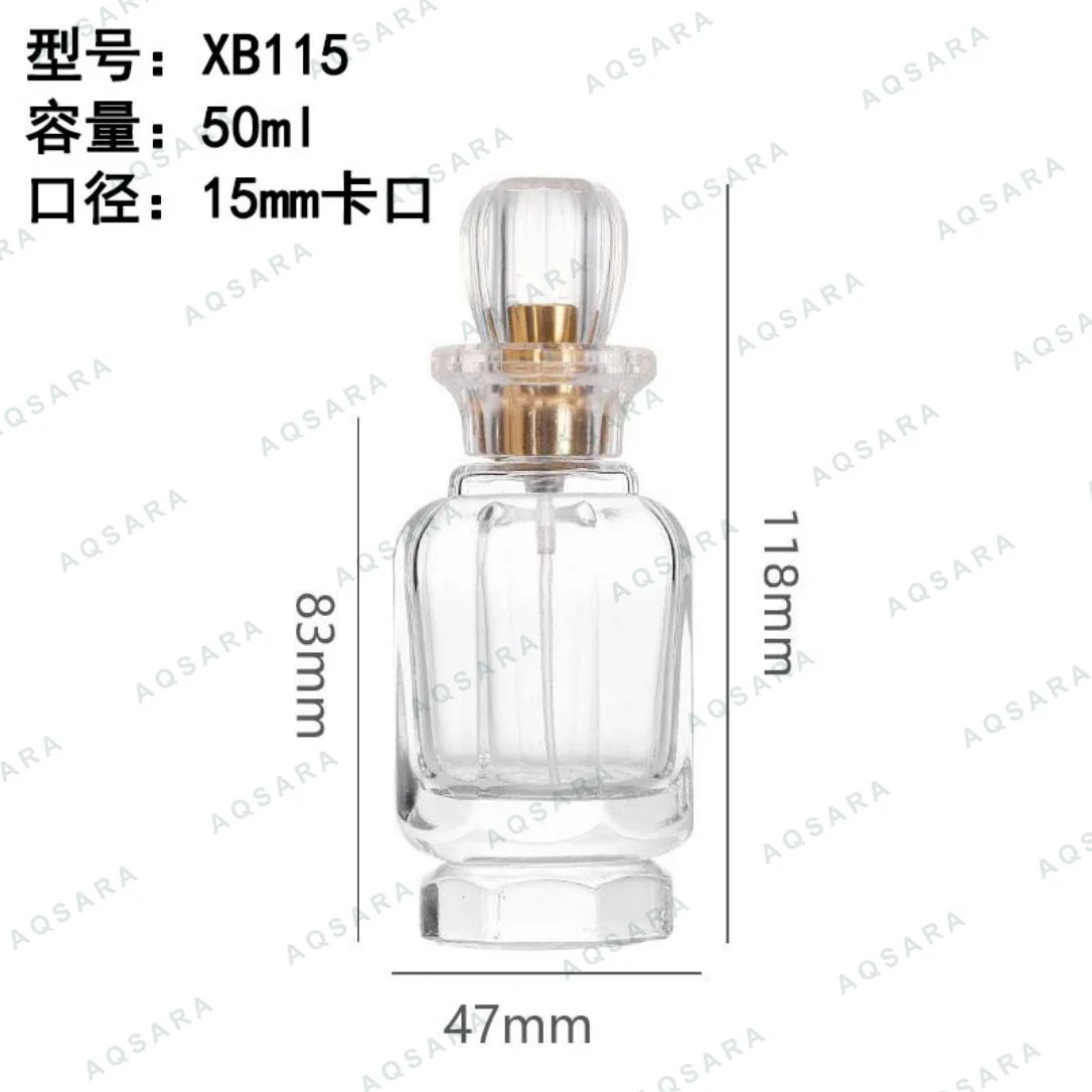 Botol Parfum kaca 50 ml leher 15 mm — XB115