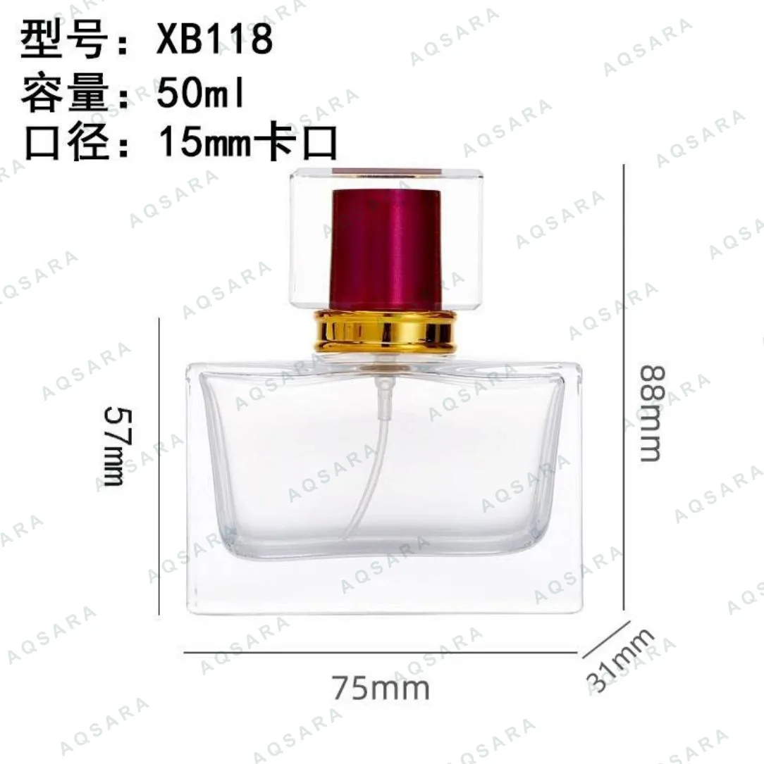 Botol Parfum kaca 50 ml leher 15 mm — XB118