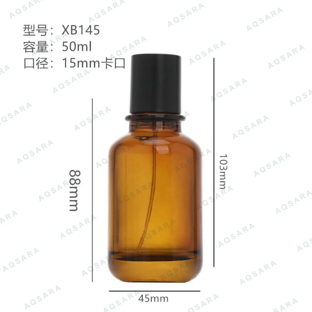 Botol Parfum kaca leher 15 mm — XB145 brown
