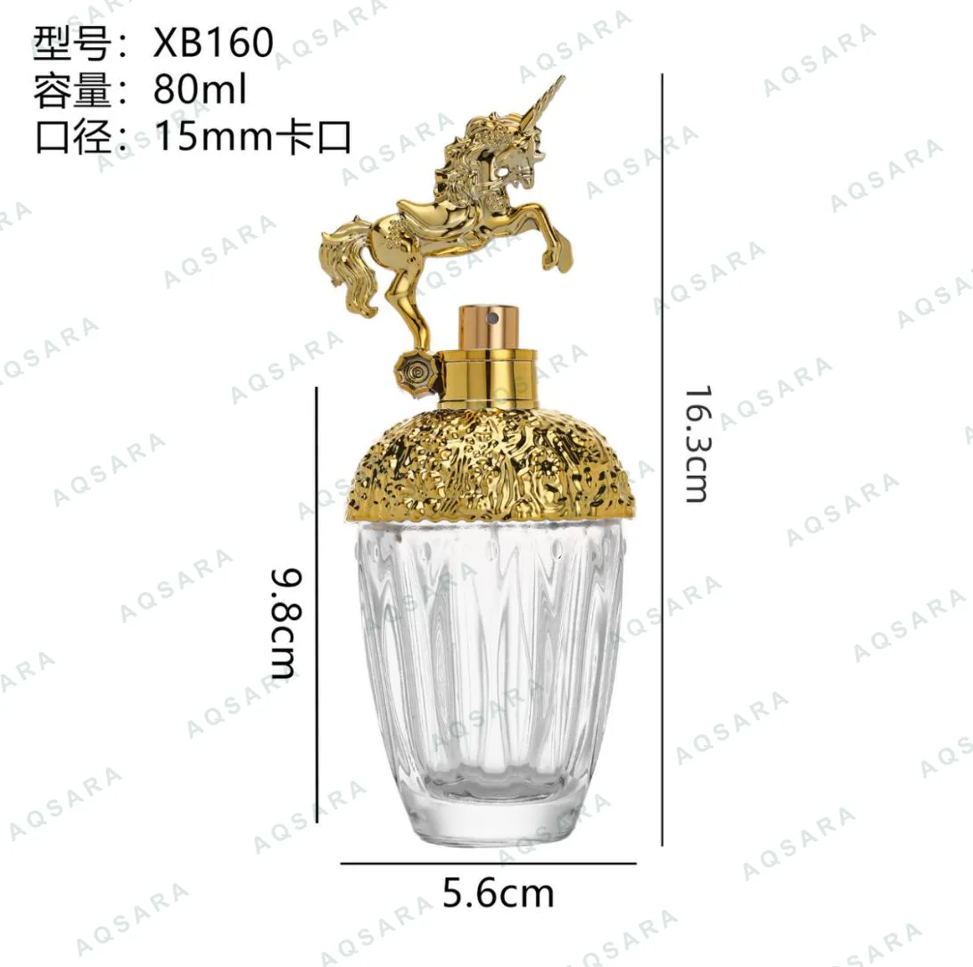 Botol Parfum kaca 80 ml leher 15 mm — XB160