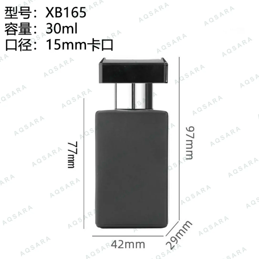 Botol Parfum kaca 30 ml leher 15 mm — XB165( matte black )