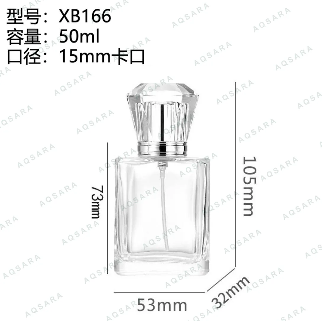 Botol Parfum kaca 50 ml leher 15 mm — XB166