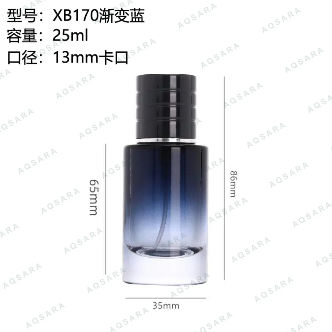 Botol Parfum kaca 25 ml leher 13 mm — XB170 gradient blue