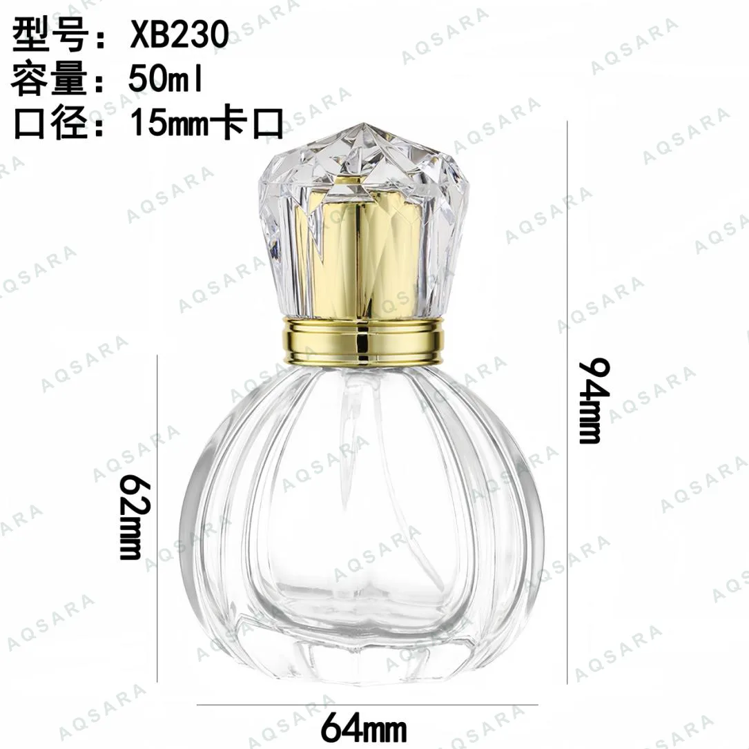Botol Parfum kaca 50 ml leher 15 mm — XB230