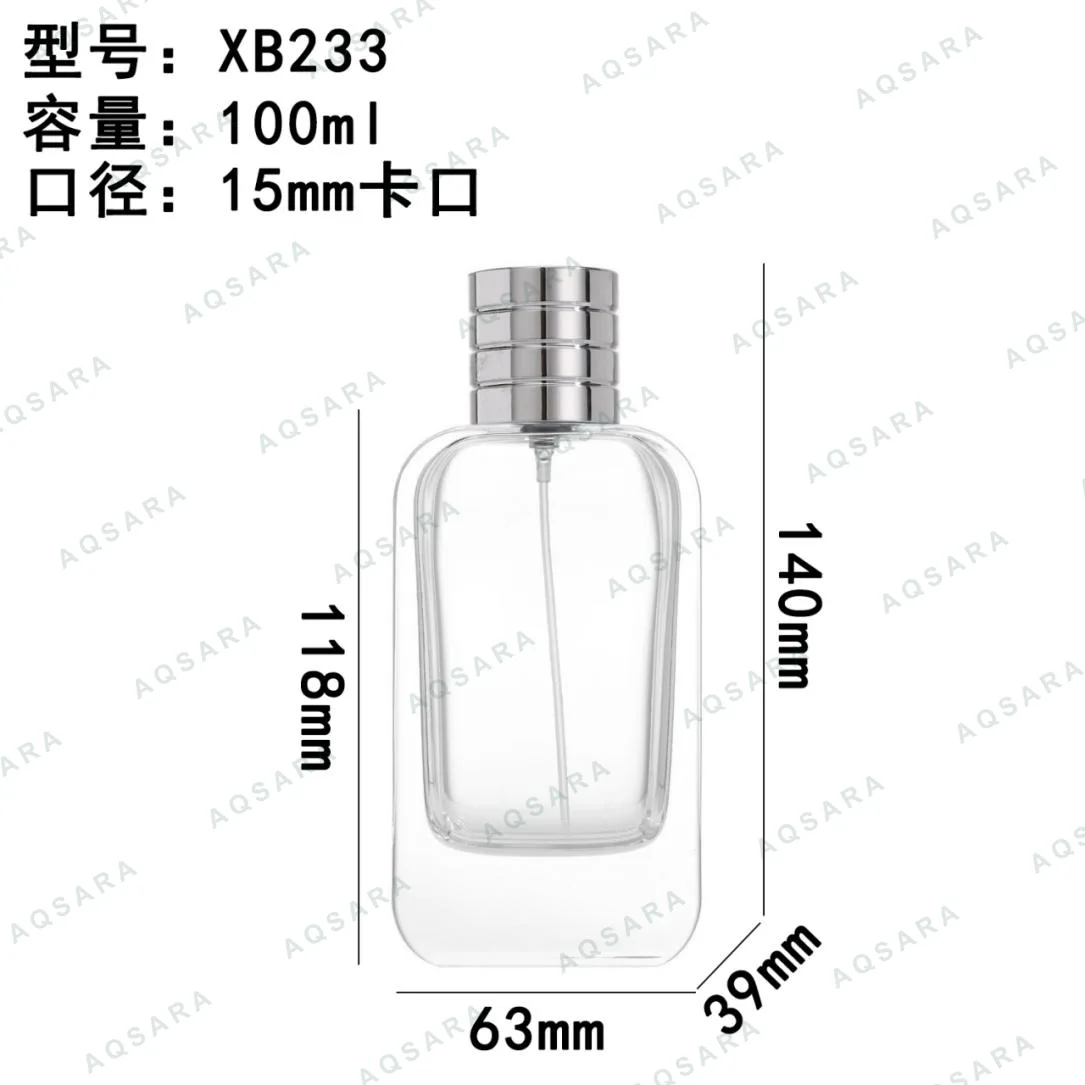 Botol Parfum kaca 100 ml leher 15 mm — XB233