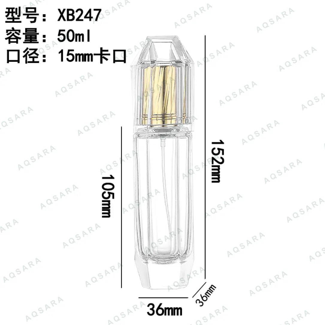 Botol Parfum kaca 50 ml leher 15 mm — XB247